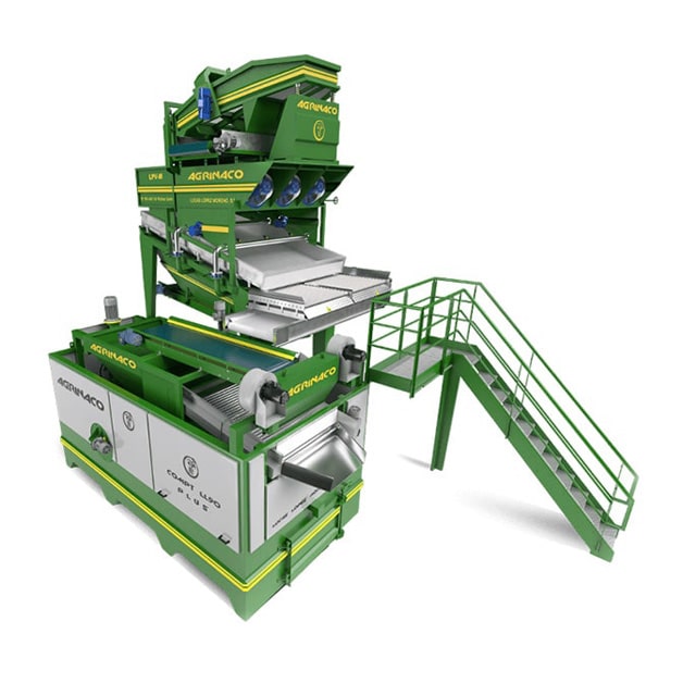 Sistema compacto Lavadora y limpiadora de aceituna